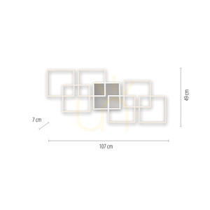 Paul Neuhaus Q-INIGO 6014-55 LED ceiling light, steel-coloured, 7 light elements, CCT small 7