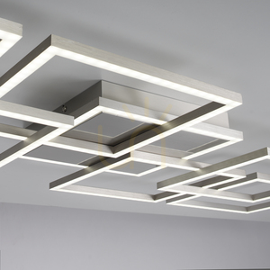 Paul Neuhaus Q-INIGO 6014-55 LED ceiling light, steel-coloured, 7 light elements, CCT small 8