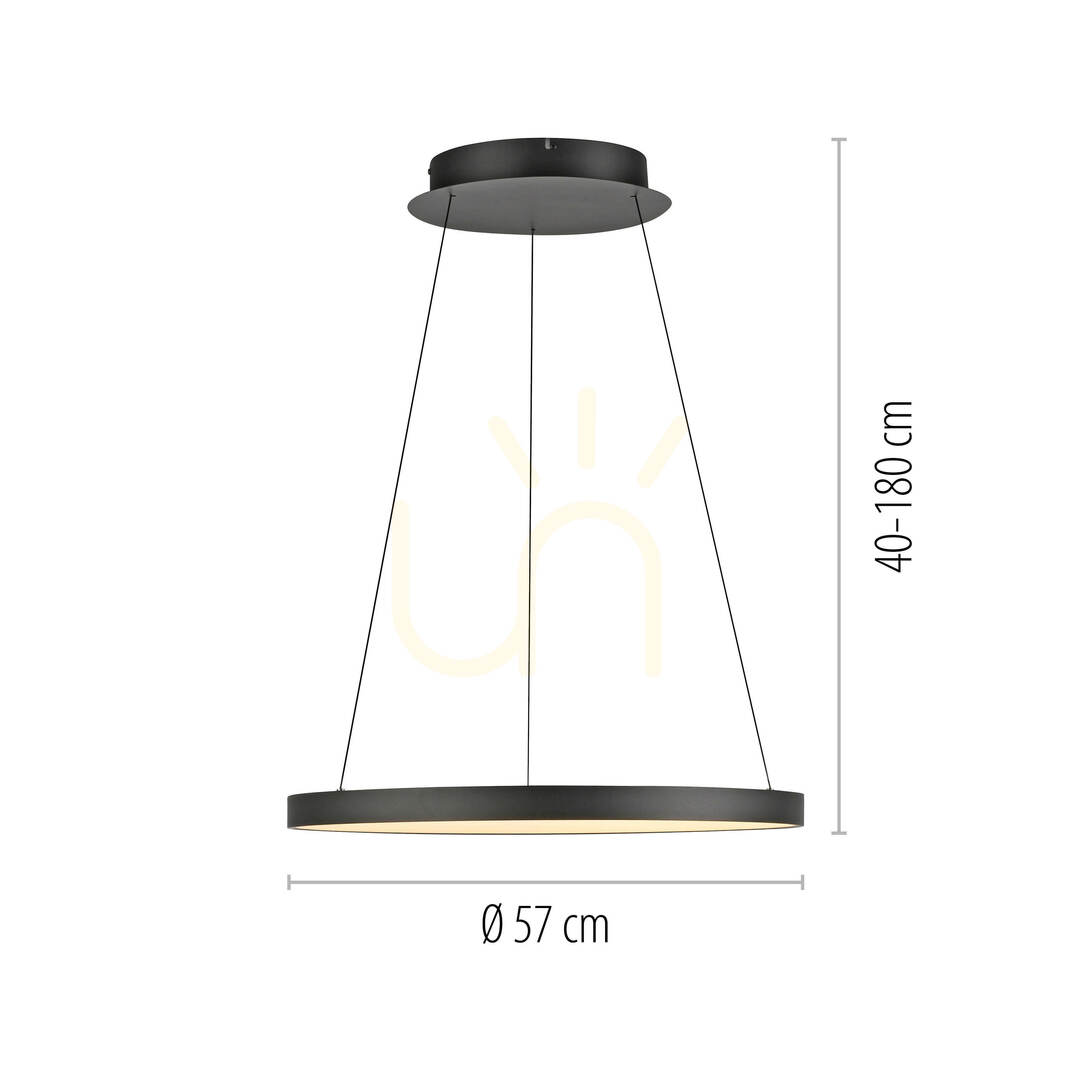 Display HOOP Pendant Lamp 2851-18 Black 1xLED HOOP Pendant Lamp 2851-18 Black 1xLED
