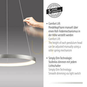 HOOP Pendant Lamp 2851-95 Silver 1xLED 4 HOOP Pendant Lamp 2851-95 Silver 1xLED small 4