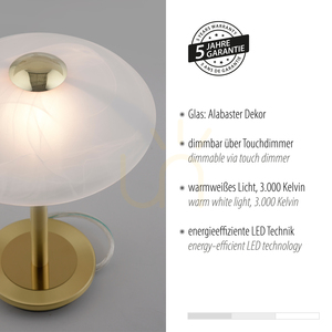 ENOVA 4026-60 table lamp, matt brass, touch dimmer, 1xG9 small 4