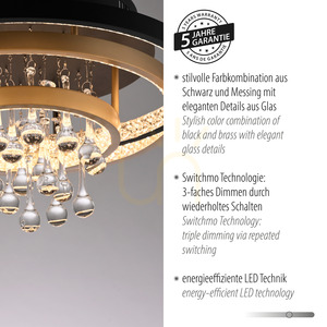 Plafond ROTAZO 6267-68 Black 1xLED small 4