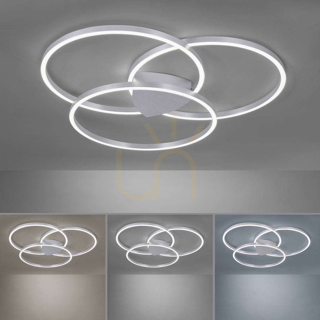 Show Q-KATE plafond 6579-95 Silver 3xLED Q-KATE plafond 6579-95 Silver 3xLED