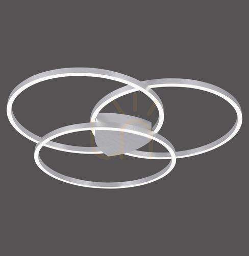 Check Q-KATE plafond 6579-95 Silver 3xLED