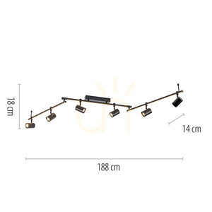 Plafond BARIK 6526-18 Black 7xGU10 7 Plafond BARIK 6526-18 Black 7xGU10 small 7