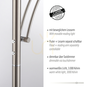 ALFRED 655-55 Silver 2xLED Floor Lamp 3 ALFRED 655-55 Silver 2xLED Floor Lamp small 3