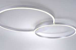 Q-KATE plafond 6589-95 Silver 2xLED small 10