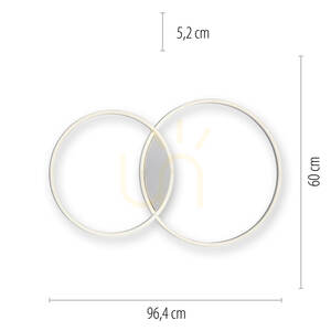 Q-KATE plafond 6589-95 Silver 2xLED small 7