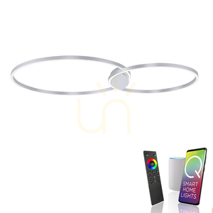 Q-KATE Plafond 6590-95 Silver 2xLED small 1