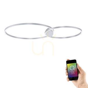 Q-KATE Plafond 6590-95 Silver 2xLED small 13
