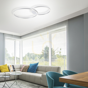 Q-KATE Plafond 6590-95 Silver 2xLED small 2