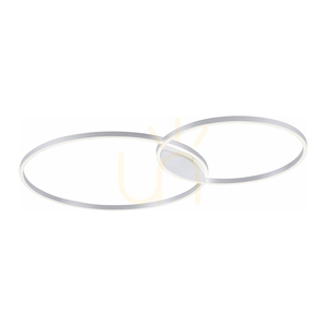 Q-KATE Plafond 6590-95 Silver 2xLED small 6