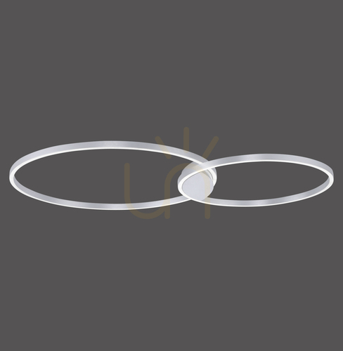 Check Q-KATE Plafond 6590-95 Silver 2xLED