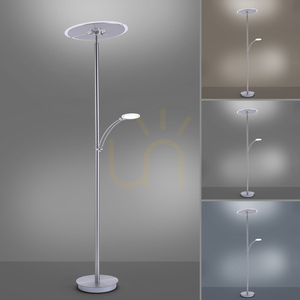 ARTUR 673-55 LED Floor Lamp with Reading Light, Silver small 4