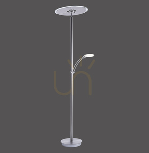 ARTUR 673-55 LED Floor Lamp with Reading Light, Silver small 0