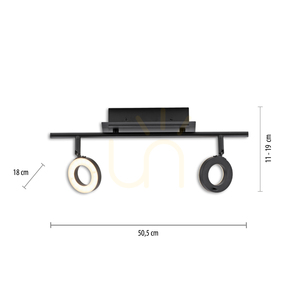 Paul Neuhaus SILEDA 6781-13 Ceiling Spotlight Anthracite 2xLED small 8