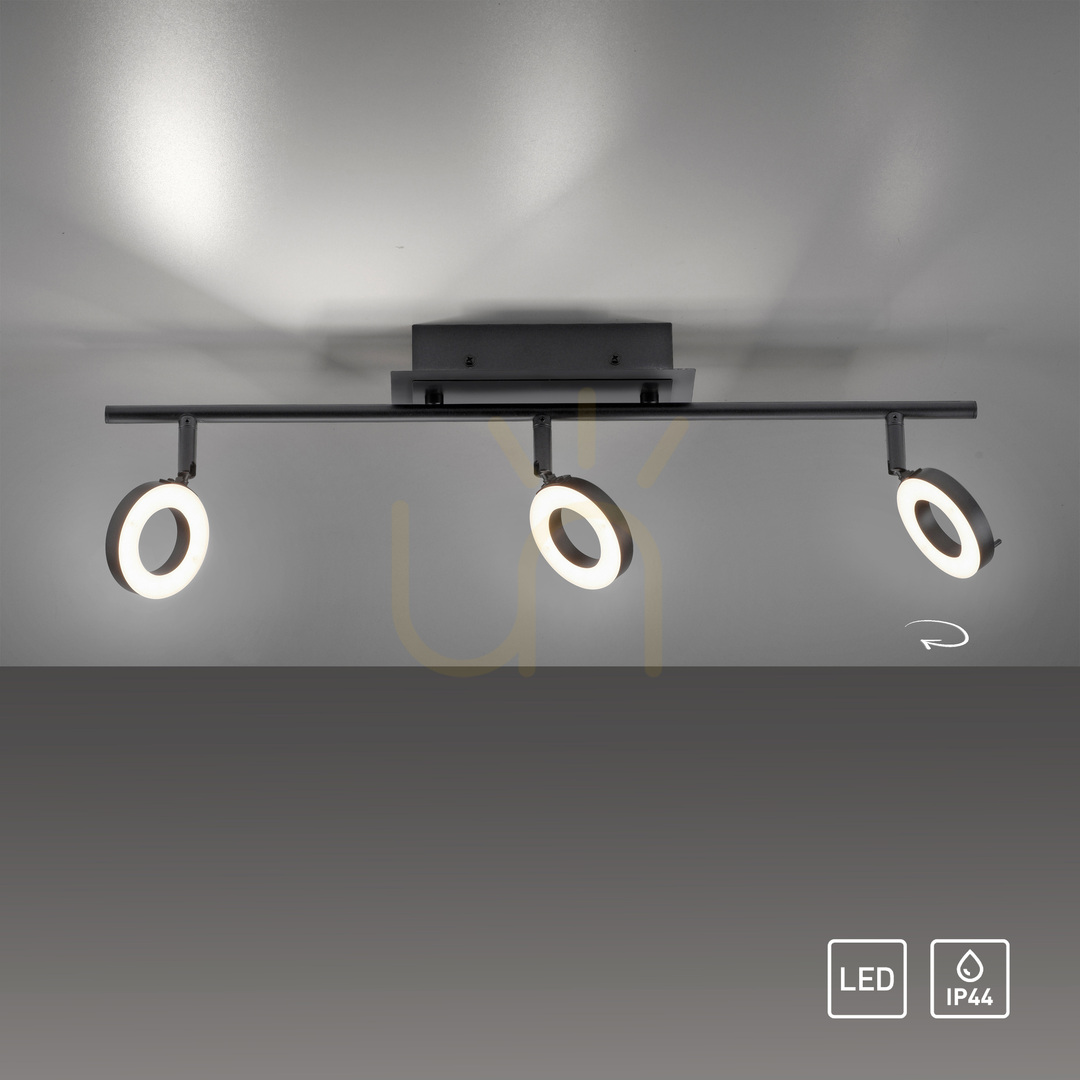View SILEDA plafond 6785-13 Black 3xLED SILEDA plafond 6785-13 Black 3xLED