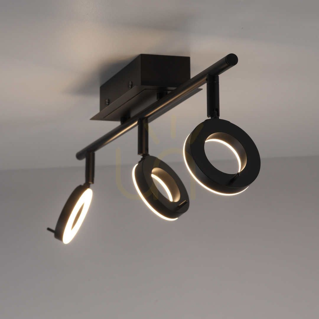 Show SILEDA plafond 6785-13 Black 3xLED SILEDA plafond 6785-13 Black 3xLED
