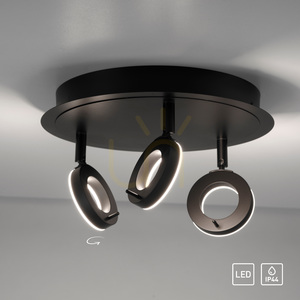 Paul Neuhaus SILEDA 6788-13 anthracite LED ceiling light 3000 K IP44 small 12