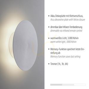 AKKU-PUNTUA wall lamp 8152-95 Silver 1xLED small 3