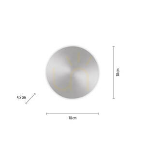 AKKU-PUNTUA wall lamp 8152-95 Silver 1xLED small 8