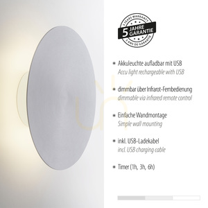 AKKU-PUNTUA wall lamp 8153-95 Silver 1xLED 4 AKKU-PUNTUA wall lamp 8153-95 Silver 1xLED small 4