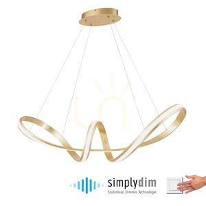 MELINDA 8292-12 LED Pendant Light, Gold, 91 × 35 cm, 45 W, 5400 lm, 3000 K, Simply Dim small 1