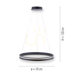 Q-VITO 8411-13 Anthracite 1xLED Pendant Lamp small 7