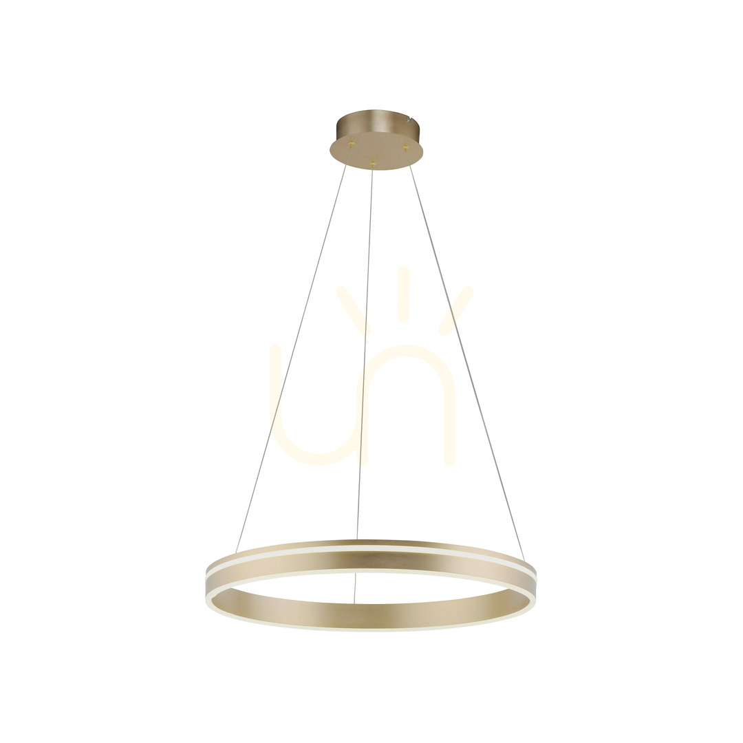 View Paul Neuhaus Q-VITO 8411-60 LED pendant light, matt brass, Ø 59 cm Paul Neuhaus Q-VITO 8411-60 LED pendant light, matt brass, Ø 59 cm