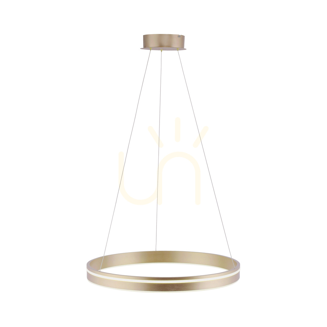 View Paul Neuhaus Q-VITO 8411-60 LED pendant light, matt brass, Ø 59 cm Paul Neuhaus Q-VITO 8411-60 LED pendant light, matt brass, Ø 59 cm