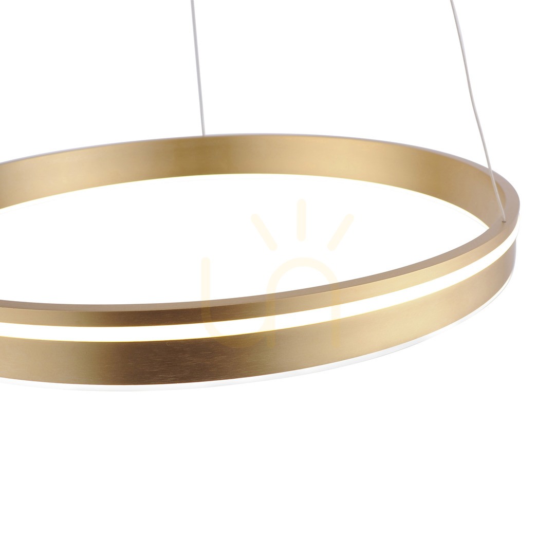 Display Paul Neuhaus Q-VITO 8411-60 LED pendant light, matt brass, Ø 59 cm Paul Neuhaus Q-VITO 8411-60 LED pendant light, matt brass, Ø 59 cm