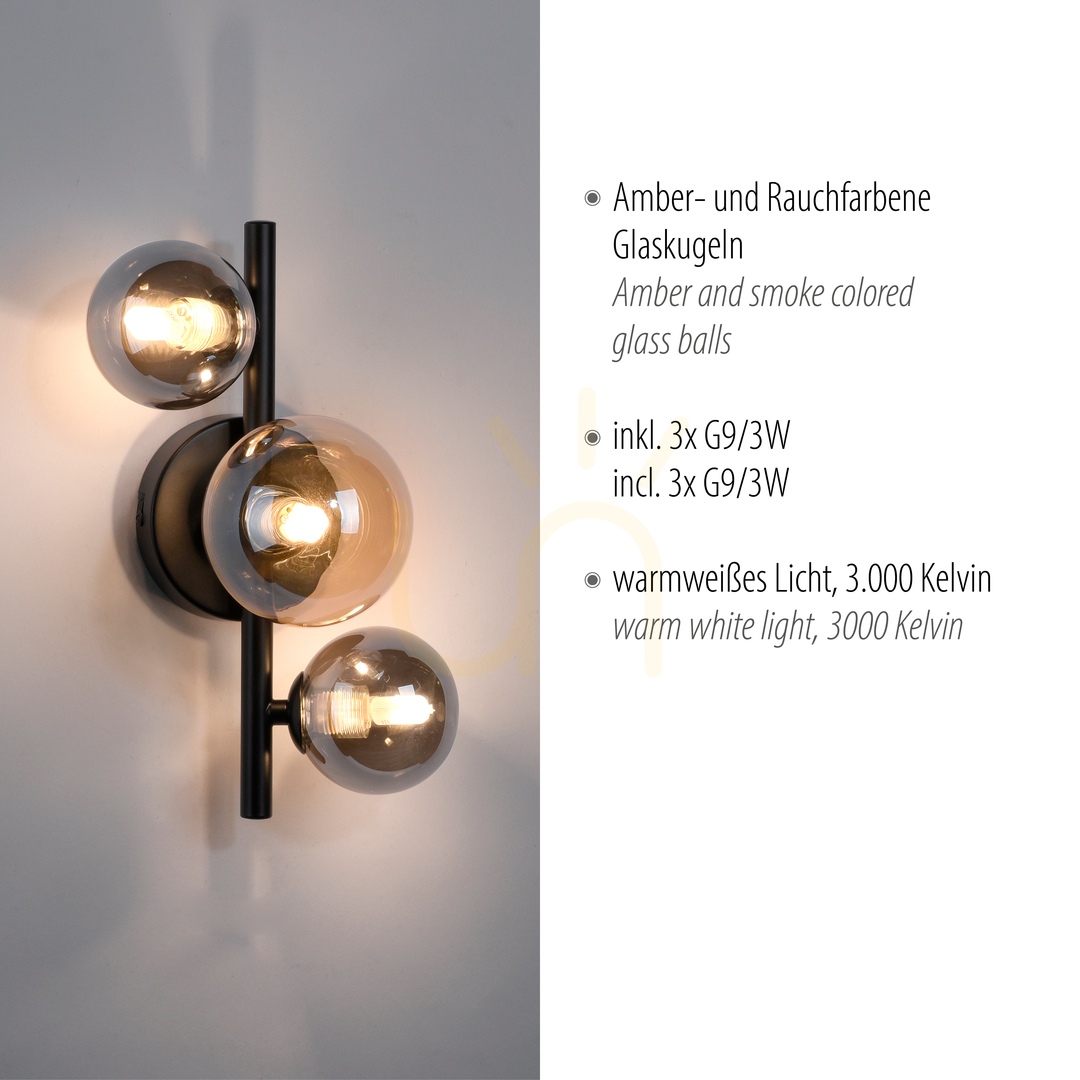 Display POPSICLE 9583-18 Tinted 3xG9 wall lamp POPSICLE 9583-18 Tinted 3xG9 wall lamp