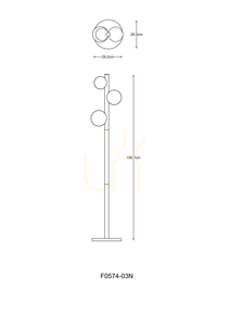 FORES Floor Lamp F0574-03N-P7AA Black 3xG9. small 1