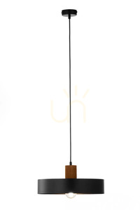 Pendant Light Sigma RIF WOOD 1L Black Light Brown 41860 small 2