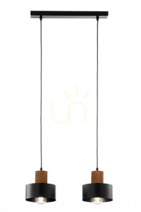 Sigma RIF WOOD 2 Pendant Light Black Light Brown E27 41861 small 2