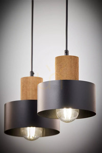 Sigma RIF WOOD 2 Pendant Light Black Light Brown E27 41861 small 4