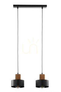 Sigma RIF WOOD 2 Pendant Light Black Light Brown E27 41861 small 0