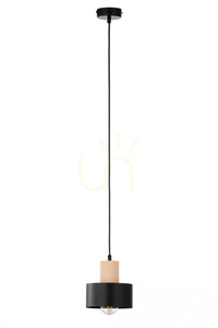 Sigma RIF WOOD Pendant Light Black Natural Wood 15 cm 41863 small 0