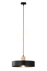Sigma RIF WOOD 1 Pendant Light Black Natural Wood 41865 small 4