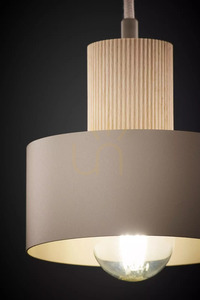 Pendant light Sigma RIF WOOD 1 S beige natural wood 15 cm 41868 small 4