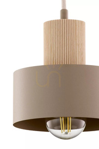 Pendant light Sigma RIF WOOD 1 S beige natural wood 15 cm 41868 small 5