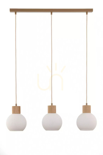 Check Pendant Light Sigma ALBA 3 Beige Wood E27 41845