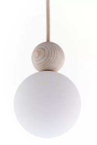Pendant Light Sigma RONA 1 Beige Bleached Wood G9 15 cm 41673 small 1