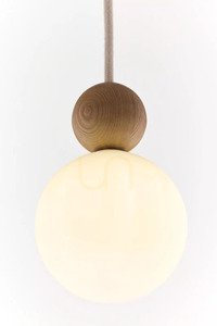 Pendant Light Sigma RONA 1 Beech Wood Light Brown 15 cm 41674 small 3