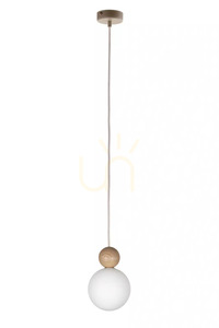 Pendant Light Sigma RONA 1 Beech Wood Light Brown 15 cm 41674 small 0