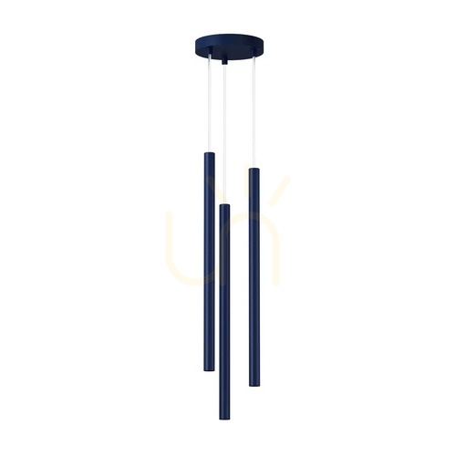 Check Pendant Light Sigma SOPEL 3 Navy Blue Steel 41830