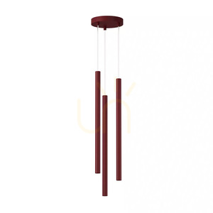 Pendant Light Sigma SOPEL 3 Maroon Steel G9 41831 small 0
