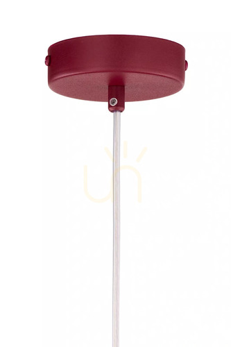 Check VITRUM Pendant Light Sigma Maroon Steel E27 26 cm 41596