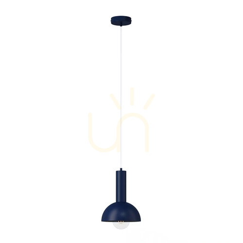 Check Pendant Light Sigma VITRUM Navy Blue Steel E27 18 cm 41639