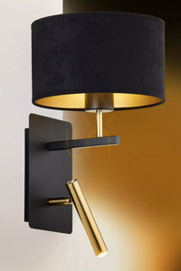 Sigma MARII Black Gold Wall Lamp 2-Light E27 41837 small 3